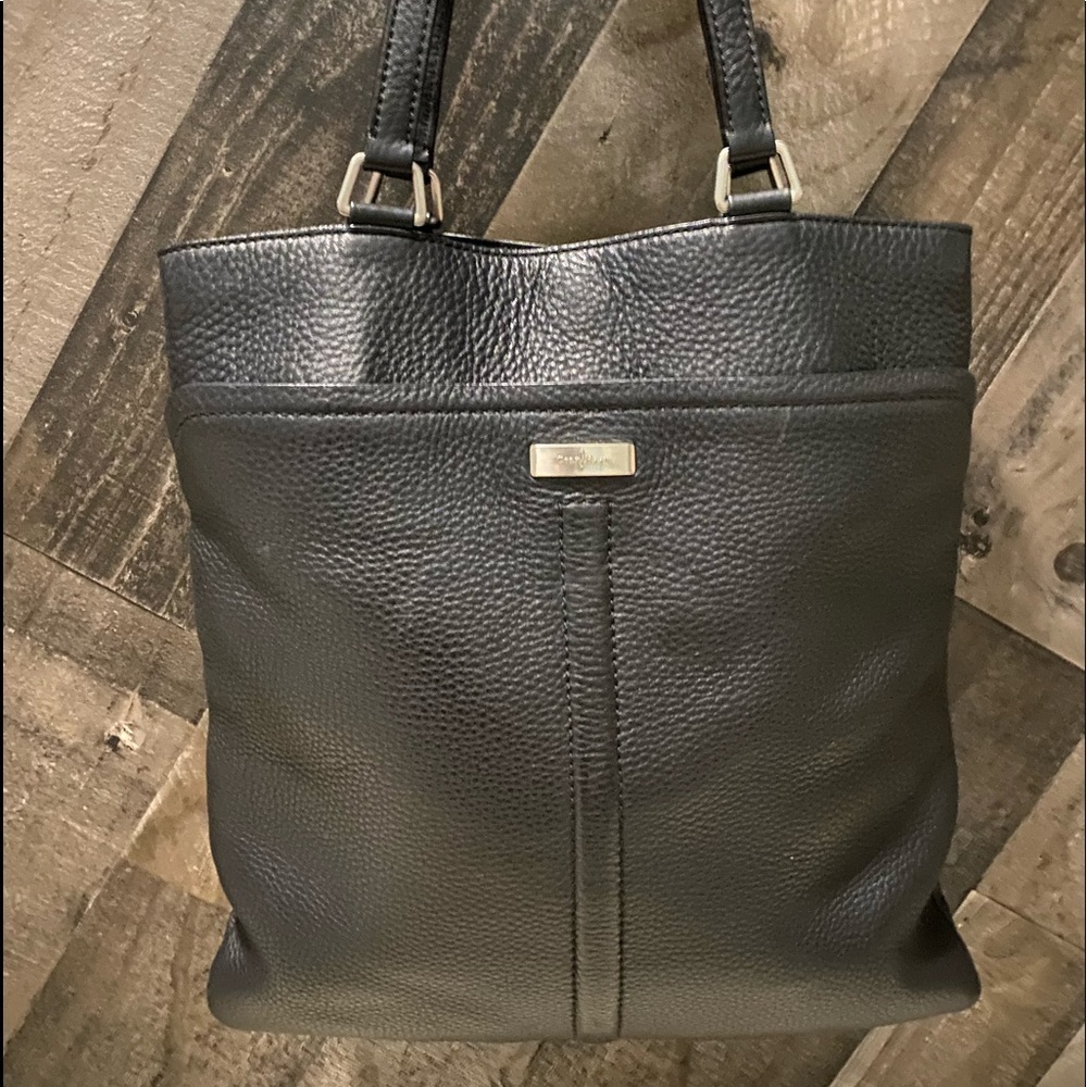 COLE HAAN ~ Black Pebble Leather ~ Shoulder Bag - Picture 2 of 12